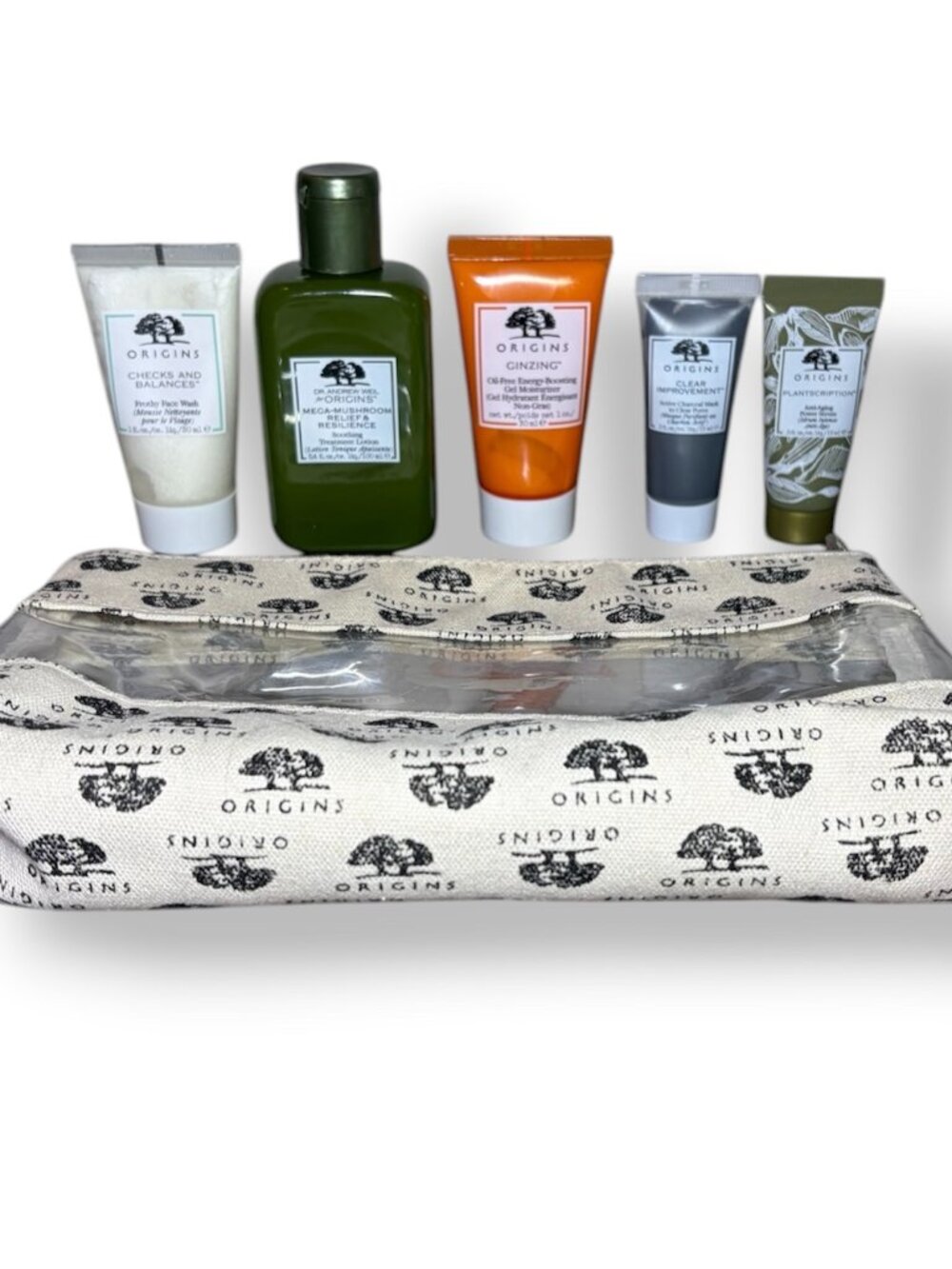 Origins Travel Sized Skincare Set with Zipped Pouch